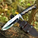 Custom Handmade D2 Steel Large Hunting Bowie Knife Pine Cone Handel Fixed Blade Knife Camping Survival knife