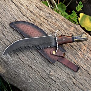 5160 steel rustic knife for hunting rugged hunting tool with antique touch