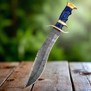 The original Bowie knife - Damascus steel blade and double guard subhilt handle